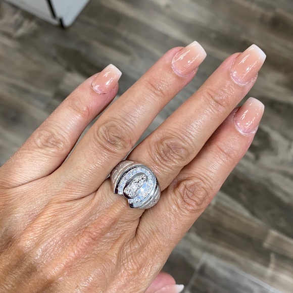 Sterling Silver Men's Catholic Virgin Mary Ring 10 - Picture 2 of 7